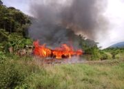 Dipicu Lokasi Penempatan TPS, Kantor Distrik Bayabiru Dibakar Massa