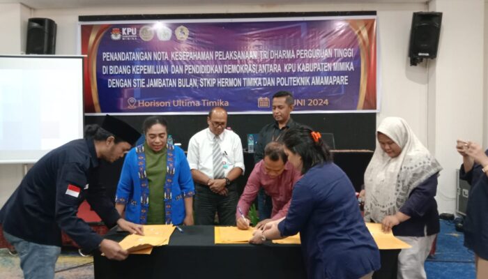 KPU Mimika Kerjasama Dengan 3 Kampus, Dalam Rangka Ikut Sukseskan Pilkada Serentak