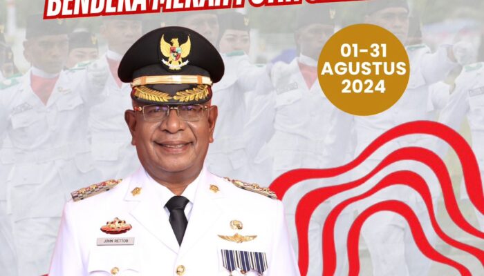 Semarakan HUT RI, Bupati Mimika Ajak  Warga Kibarkan Bendera Merah Putih