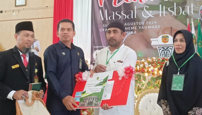 Semarak HUT RI, Disdukcapil Mimika Gelar Nikah Massal