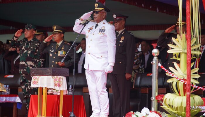 Gelar Upacara HUT RI ke 79, Bupati Jhon Rettob: Kemerdekaan menjadi Momentum merajut Kebersamaan Bagi Warga Mimika Dalam Membangun 