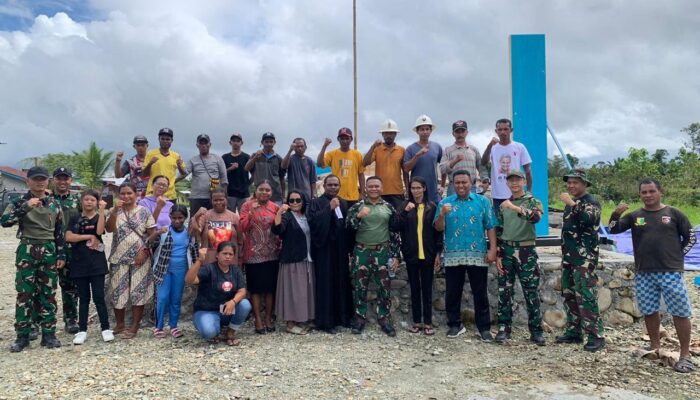 Dansatgas Teritorial Koops TNI Habema Letakkan Batu Pertama Pembangunan Gereja Diaspora