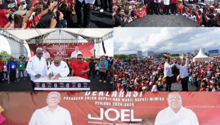 Puluhan Ribu Massa Pendukung Tumpah Ruah Padati Eks Pasar Lama saat Deklarasi, JOEL: Kemenangan di Depan Mata