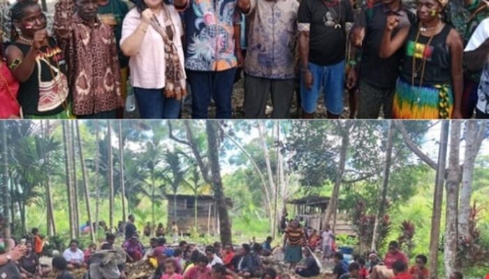 Disambut Acara Bakar Batu, Paslon ‘JOEL’ Tatap Muka dengan Suku Dani dan Damal