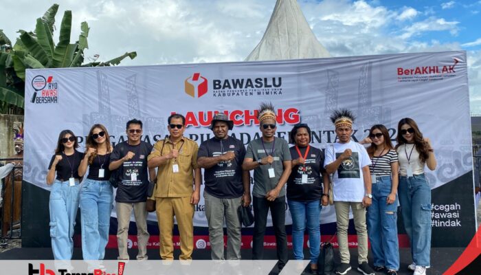 Konvoi Launching Pengawasan Pilkada Bawaslu Mimika Sukses!, Diikuti JMSI Papua Tengah dan Kabupaten Mimika