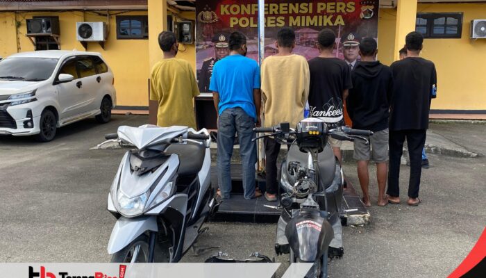 6 Pelaku Pembobolan Boot Kontainer dan Motor berhasil Diringkus Polres Mimika