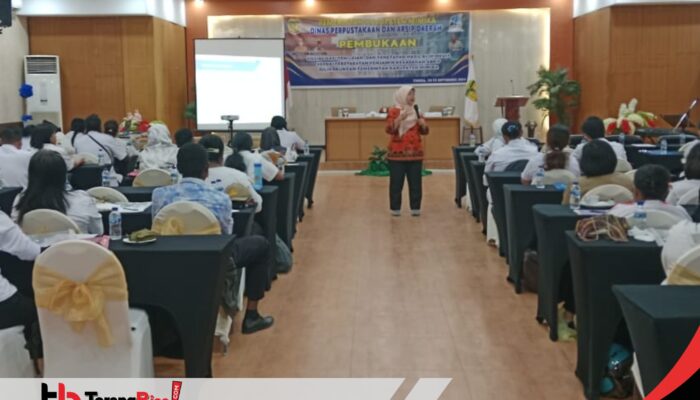Dinas Perpustakaan dan Kearsipan Mimika Gelar sosialisasi penilaian dan penetapan hasil alih media