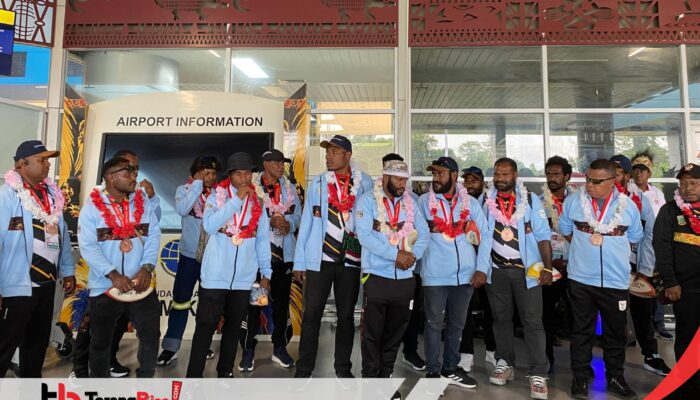 Tim Rugby Papua Tengah Penyumbang Perunggu PON XXI 2024, Disambut Oleh Pemkab Mimika