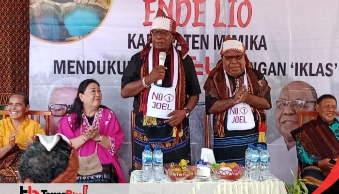 Ende Lio Komitmen dukung Paslon JOEL, Laurensius: Mimika Adalah Daerah Susu dan Madu, Jangan Biarkan AK Tergeser