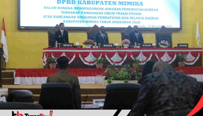 Ini Jawaban Pemerintah Terhadap Pandangan Umum Fraksi DPRD Mimika Terkait R-APBD Mimika TA 2025