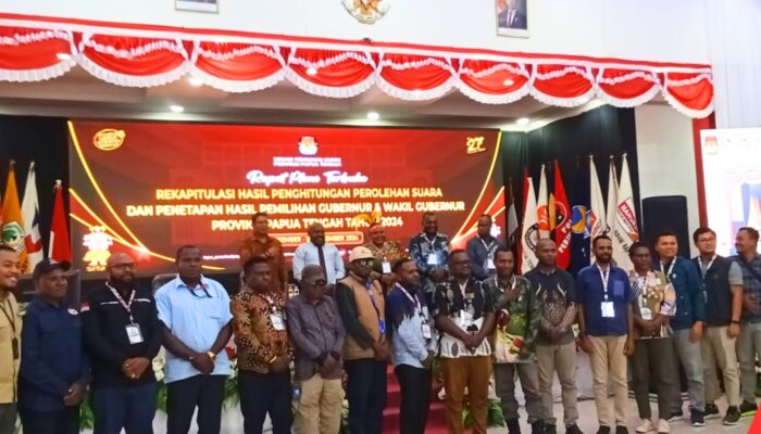 Rekapitulasi Kabupaten Deiyai, Mege Raih 41.471 Suara