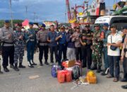 Arus Balik Lebaran, Sebanyak 127 Liter Miras dan 1 Senapan Gas diamankan di Pelabuhan Poumako