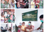 Peduli Kesehatan Ibu dan Bayi, Satgas TMMD Gelar Posyandu dan Berikan Makanan Tambahan