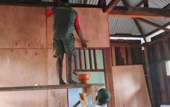 Progres Pengerjaan Sasaran Fisik Capai 60 Persen, Satgas TMMD Mulai Pemasangan Dinding Kamar