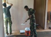 Satgas TMMD Kodim 1710/Mimika Lakukan Pengecatan Dinding Kamar Demi Kenyamanan Personil