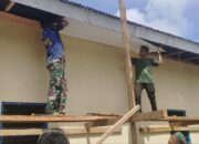 Satgas TMMD Laksanakan Pemasangan Plafon di Gereja Katolik St. Santo Paulus