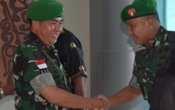 Dandim 1710/Mimika Sambut Kunjungan Kerja Pangdam XVII/Cenderawasih di Wilayah Timika