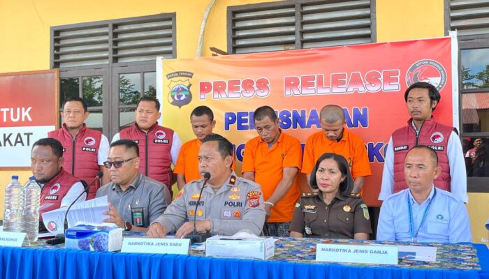 Perangi Narkoba, Polres Mimika Musnahkan Barang Bukti Narkotika Senilai Ratusan Juta Rupiah