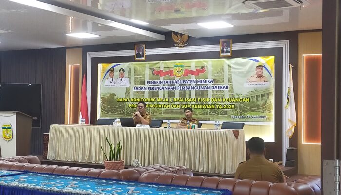 Bappeda Mimika Evaluasi Kinerja OPD Melalui Aplikasi SIMONEV, Fokus Pencapaian Fisik dan Keuangan