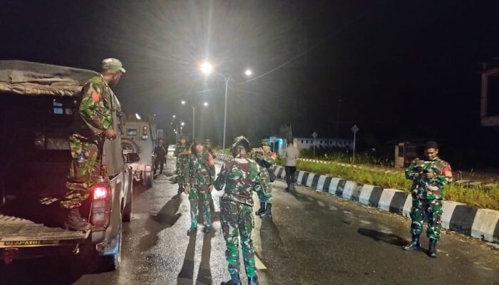 Jelang 1 Juli, Kodim 1710/Mimika Dengan Polres Mimika Gelar Patroli Bersama