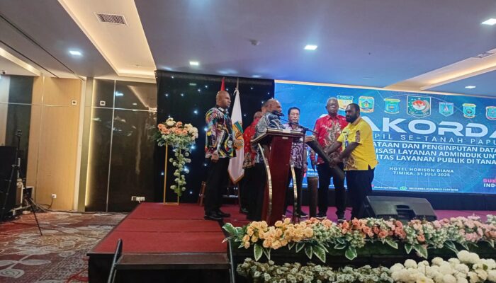 Gelar Rakorda Dukcapil Se-Tanah Papua, Wagub Papua Tengah Sampaikan Dua Hal Penting, Fokus Pendataan OAP dan Digitalisasi Layanan