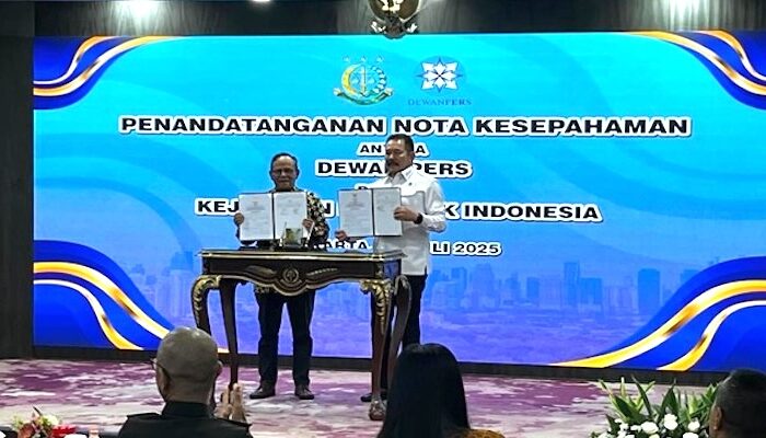 Dukung Kemerdekaan  Pers, Kejagung Tandatangani MoU dengan  Dewan Pers