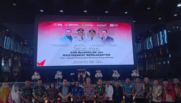 Tabligh Akbar Semarakkan HUT ke-80 RI di Mimika: ASN dan Masyarakat Didorong Berakhlak dan Berkarakter