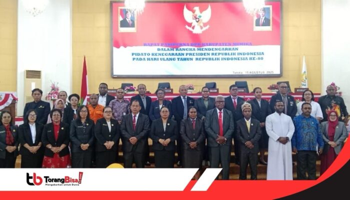 DPR Kabupaten Mimika Gelar Paripurna Mendengar Pidato Kenegaraan