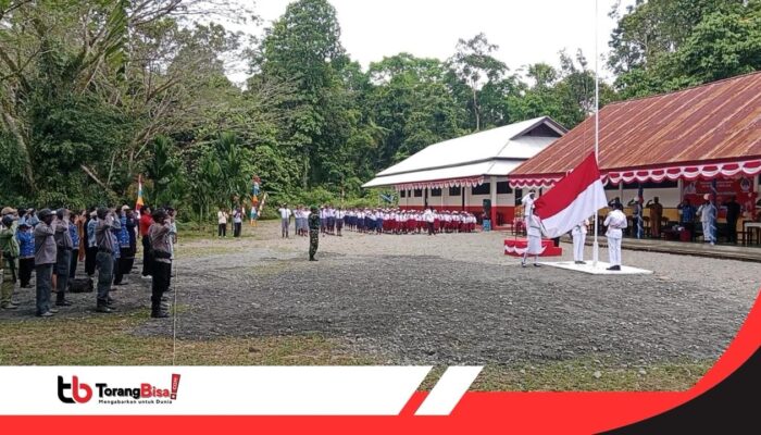 Distrik Mimika Timur Jauh Gelar Upacara HUT RI, Kepala Distrik Mimika Timur Jauh Ajak Generasi Muda Lanjutkan Perjuangan