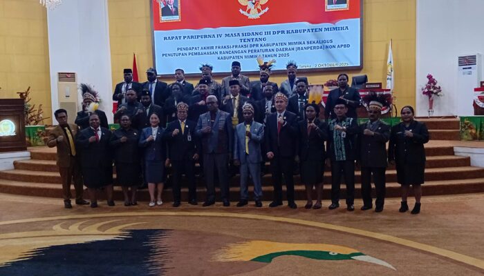 Fraksi-fraksi DPRK Mimika Setujui 8 Ranperda Non-APBD 2025 Ditetapkan Menjadi Perda