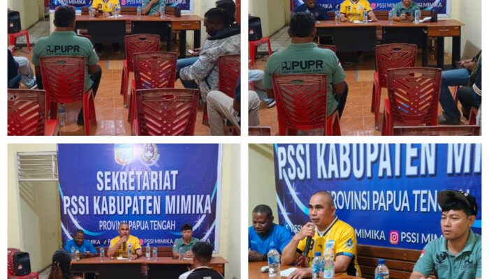 AFK Mimika Gelar Pertemuan Perdana Sekaligus Pembentukan Panitia Open Turnamen Futsal Bupati Cup U-22 2025, Marselus Kelanangame Ditunjuk Jadi Ketua Panitia