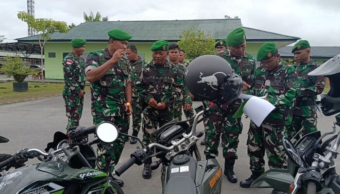 Dandim 1710/Mimika Pimpin Pemeriksaan Berkala Kendaraan Dinas
