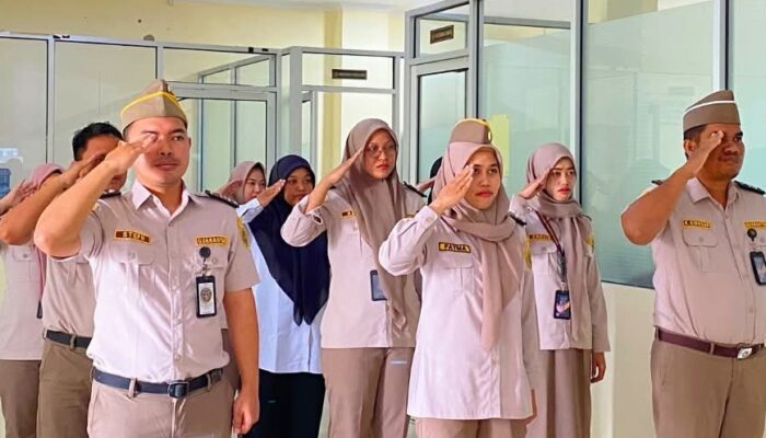 148 Tahun Menjaga Negeri, Karantina Papua Tengah Ikuti Upacara Secara Hybrid