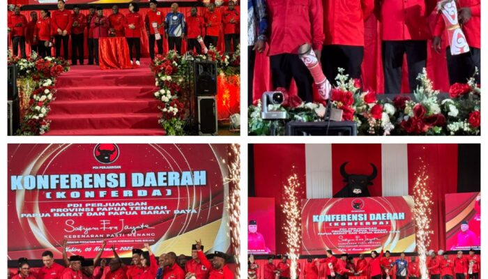 Komarudin Watubun Buka Konferda PDI Perjuangan, Provinsi Papua Tengah – Papua Barat dan Papua Barat Daya di Nabire