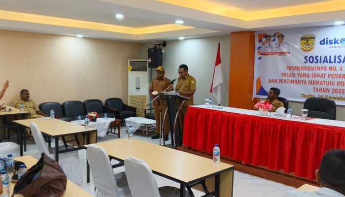 Diskominfo Mimika Gelar Sosialisasi Permenkominfo No. 4/2024: Perkuat Relasi Sehat Pemerintah dan Media