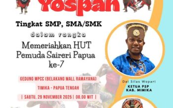 Lestarikan Budaya, Pemuda Saireri Mimika Gelar Lomba Tari Yospan untuk Pelajar