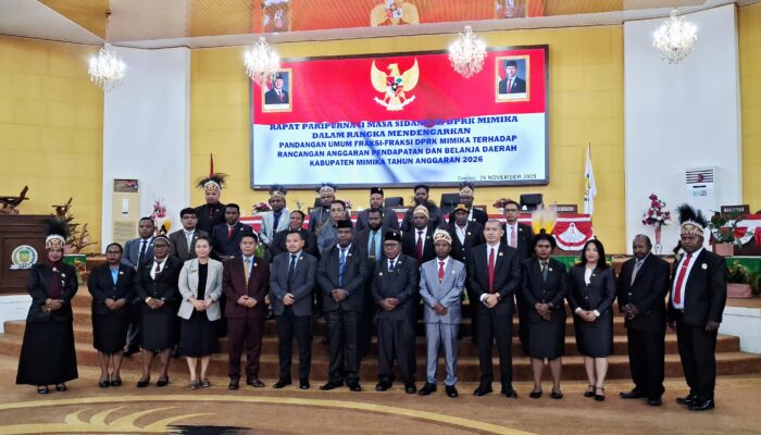 Rapat Paripurna DPRK Mimika Bahas RAPBD 2026: Fraksi-Fraksi Soroti Penurunan Anggaran, Infrastruktur, dan Peningkatan PAD