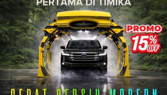 Tak Perlu Antre Lama!, Ben’s Robotic Wash Hadirkan Cuci Mobil Robotik Pertama di Timika