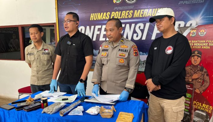 Satresnarkoba Polres Merauke Bongkar Peredaran Ganja, Ratusan Linting Diamankan