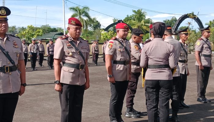 Mutasi Perwira Polres Mimika, Dua Kapolsek dan Kasat Reskrim Resmi Berganti