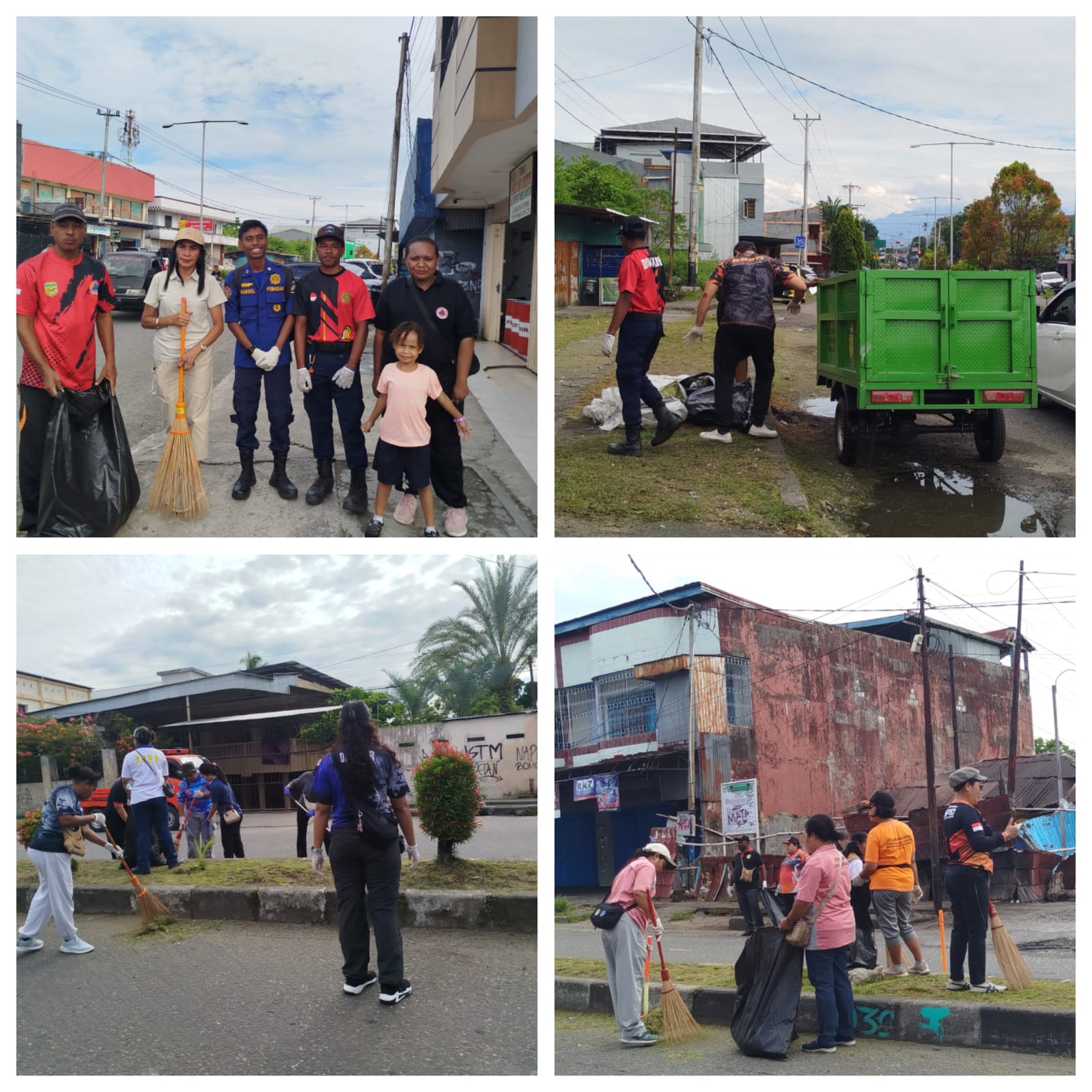 BPBD Mimika Bersama Lintas Instansi Kerja Bakti Massal, Agustina Rahaded: Setiap Jumat Wajib Bersih-Bersih