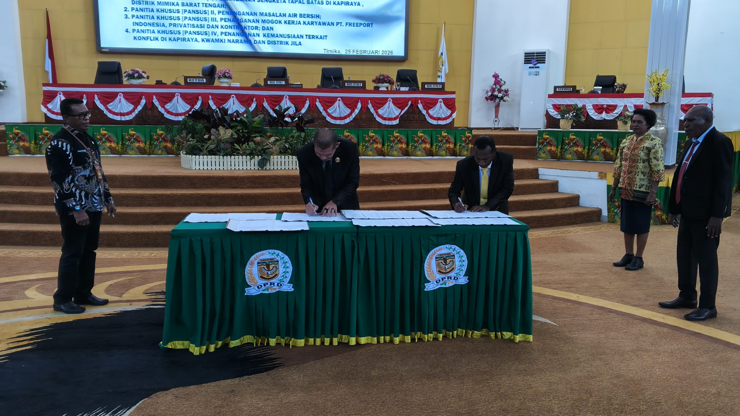 Sah, DPRK Mimika Resmi Tetapkan Empat Pansus dan Komposisinya