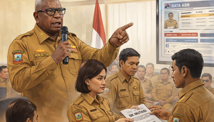 Bupati Mimika Tegaskan Rotasi Jabatan Tak Bisa Lagi Cara Lama, Jhon Rettob: Dampaknya Pemblokiran Hak Pegawai