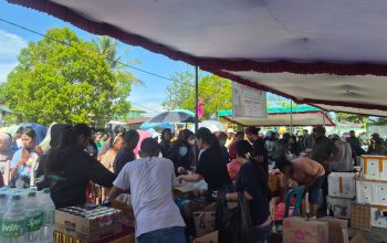 Jelang Paskah, Pemkab Mimika Gelar Pangan Murah, Warga SP 3 Serbu Sembako Murah 