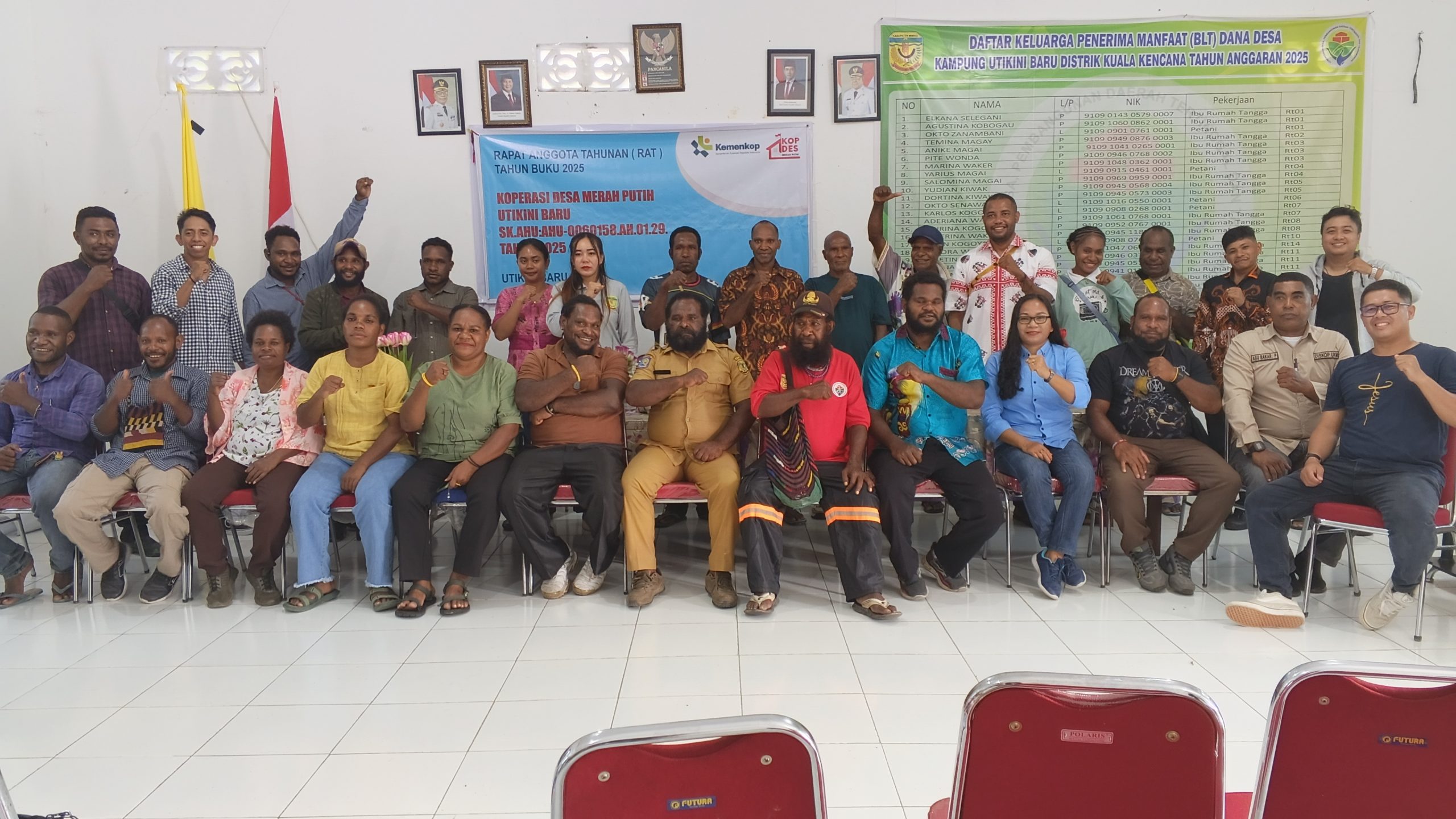 RAT 5 Kopdes Merah Putih di Distrik Kuala Kencana Digelar, Bahas Pertanggungjawaban Hingga Evaluasi Kinerja