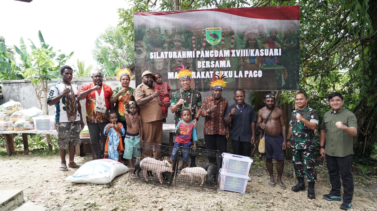 Silaturahmi Pangdam XVIII/Kasuari dengan Masyarakat Adat Lapago dan Meepago : Tinjau Kondisi dan Terima Aspirasi Masyarakat