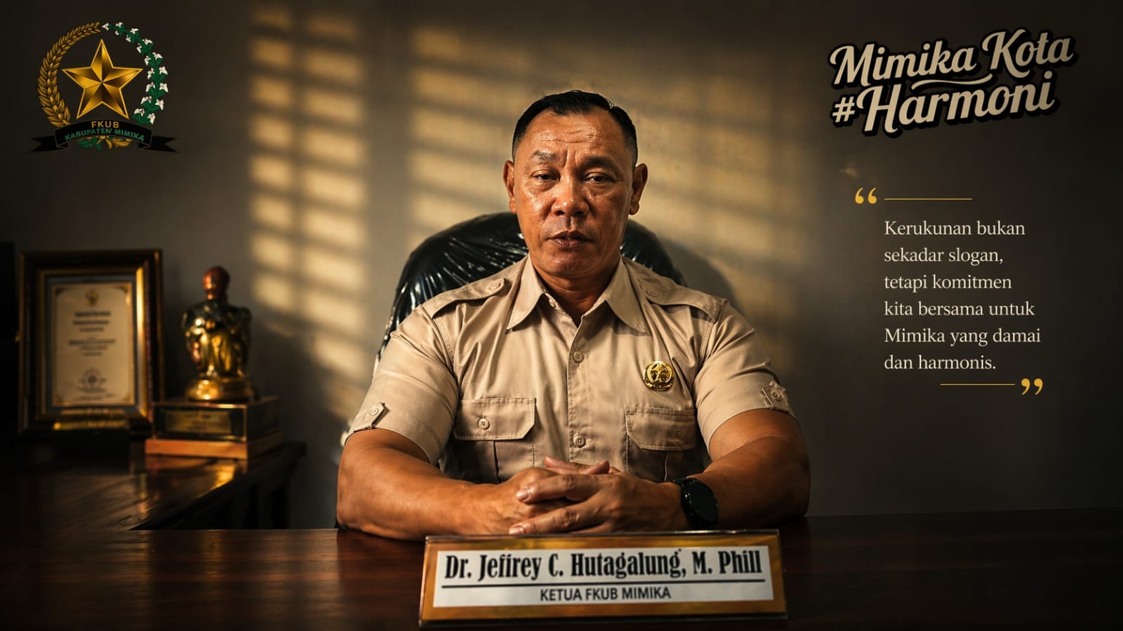 Ketua FKUB Nilai Kepemimpinan Bupati Rettob Jadi Kunci Mimika Raih Predikat Toleransi Terbaik