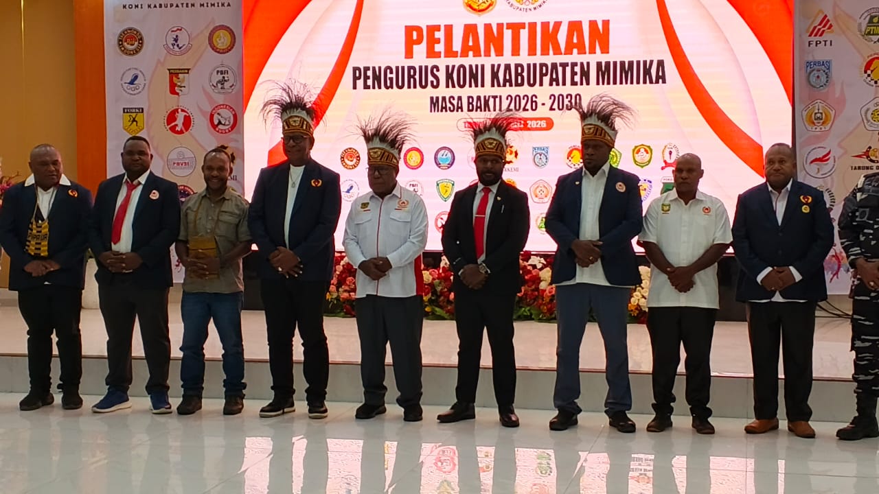 Sah, Antonius Kemong Nahkodai KONI Mimika 2026–2030, Siap Bangun Olahraga dari Kampung ke Kota