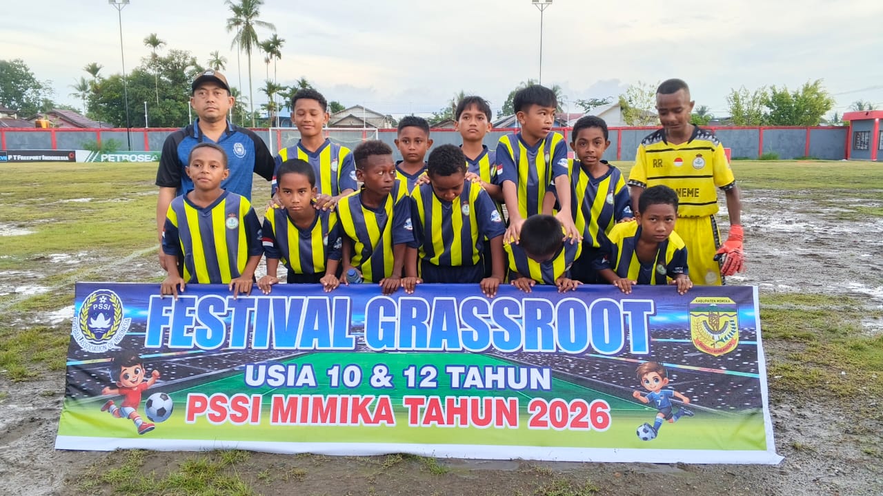 Mimika United Tampil Meyakinkan, Kalahkan Meepago 3-0 di Pembuka Grassroot U-12