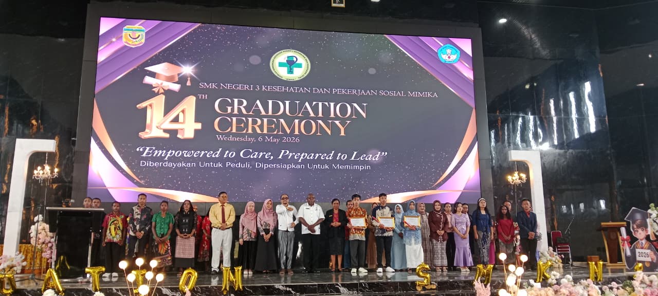 268 Siswa SMK Kesehatan Mimika Resmi Dilepas, Bupati Tekankan Peran Generasi Muda sebagai Agen Perubahan